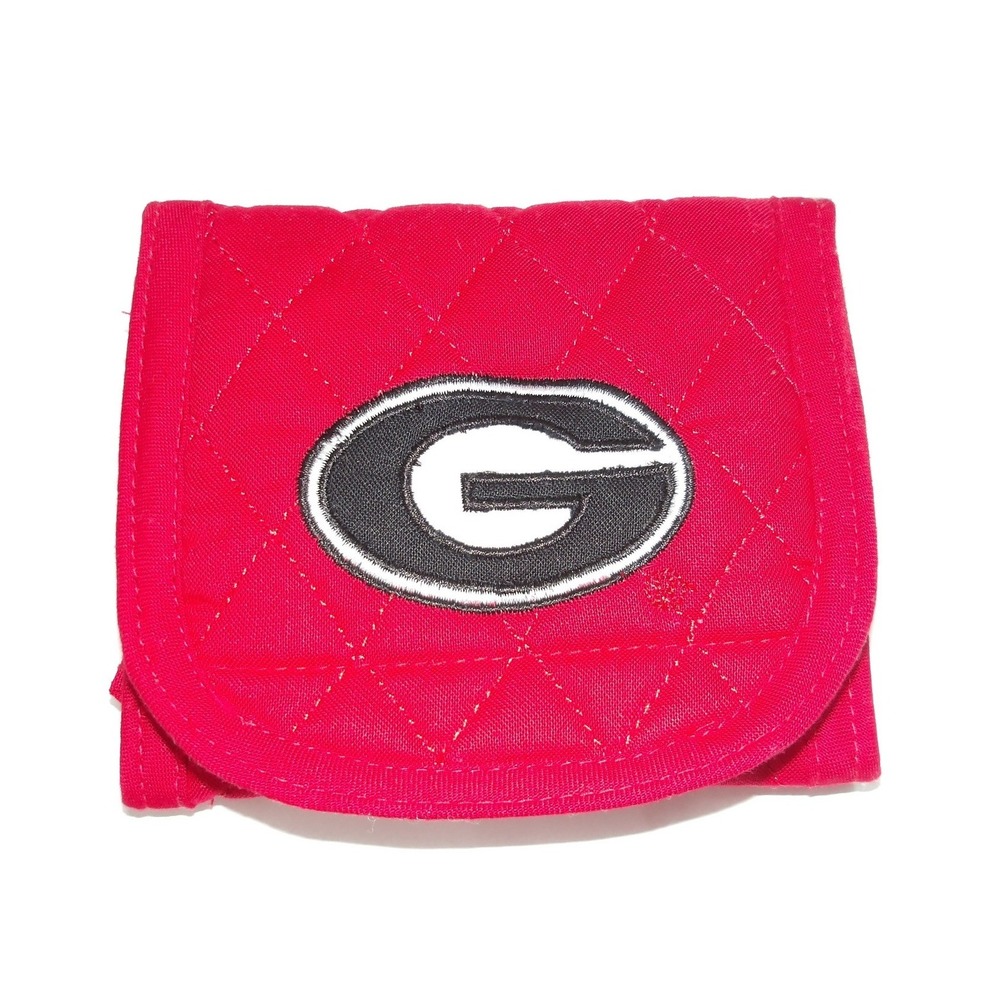 NCAA Georgia Bulldogs Quilted Wallet Red Embroidered G Logo /#26802